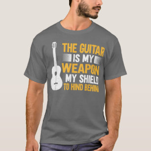 Guitar Music Guitarist My Weapon, My Shield to Hin T-shirt
