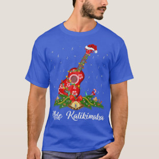 Guitar Music Hawaiian Ukulele Mele Kalikimaka Chri T-shirt