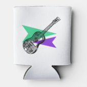 Guitar Music Hero Retro Illustration Koelbox Blikjeskoeler (Voorkant)