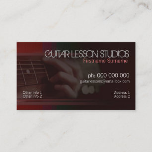 GUITAR Music Lessons Visitekaartje