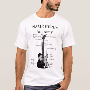 Guitar Music Lover Anatomy of a Guitar T-shirt