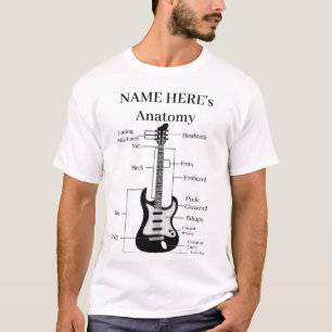 Guitar Music Lover Anatomy of a Guitar T-shirt