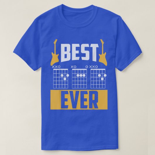 Guitar Music Lover Beste vader ooit T-shirt (Design voorkant)