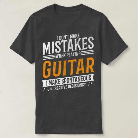 Guitar Music Lover Creative Guitar Player T-shirt (Design voorkant)