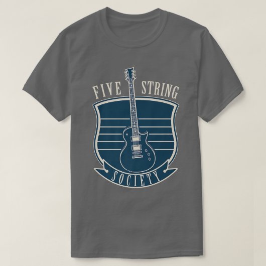 Guitar Music Lover Five Strings Society 503 T-shirt (Design voorkant)