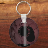 Guitar Music Modern Minimalistische Sleutelhanger (Achterkant)
