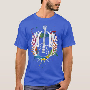 Guitar Music Rock en Roll Wings Lover Mannen Women T-shirt