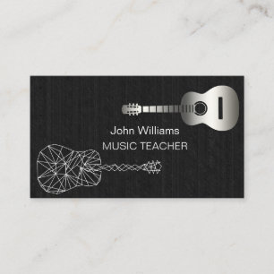 Guitar Music Teacher DJ Player Musician Geometric Visitekaartje