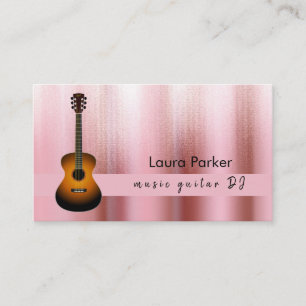 Guitar Music Teacher Roos Gold DJ Player Visitekaartje
