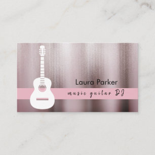 Guitar Music Teacher Roos Gold DJ Player Visitekaartje