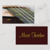 Guitar Music Teacher Visitekaartje (Voorkant / Achterkant)