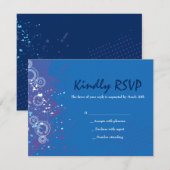 Guitar Musical Bar Bat Mitzvah Reply RSVP Kaartje (Voorkant / Achterkant)