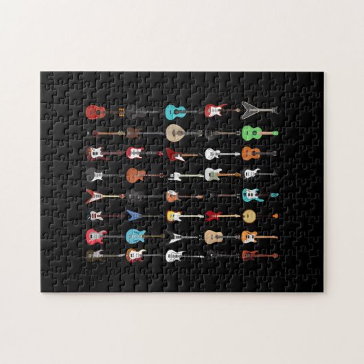 Guitar Musical Instrument Rock en Roll Legpuzzel (Horizontaal)