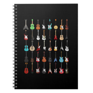 Guitar Musical Instrument Rock en Roll Notitieboek