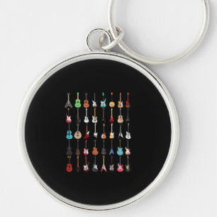 Guitar Musical Instrument Rock en Roll Sleutelhanger