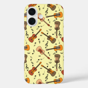 Guitar Muzieknoten Patroon iPhone 16 Hoesje