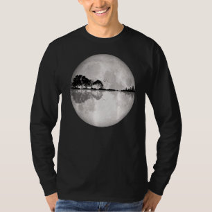 Guitar Natuur Moon Retro Style Guitarist T-shirt