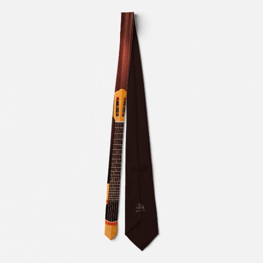 Guitar Necktie Music-Thleed Design Versie 1 Stropdas (Achterkant)