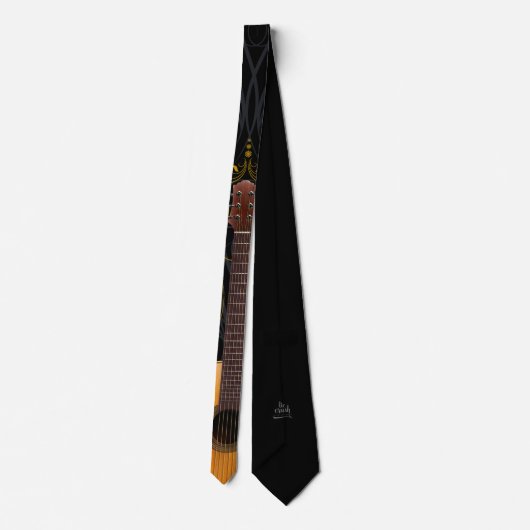 Guitar Necktie Music-Thleed Design Versie 4 Stropdas (Achterkant)