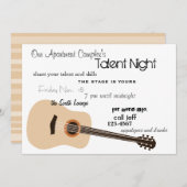 Guitar Night Kaart (Voorkant / Achterkant)