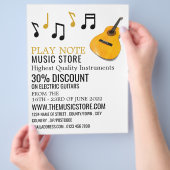 Guitar Notes, Musical Instrument Store Flyer (Hand)