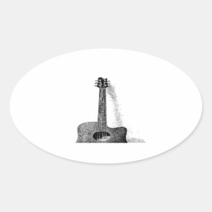 Guitar Ovale Sticker