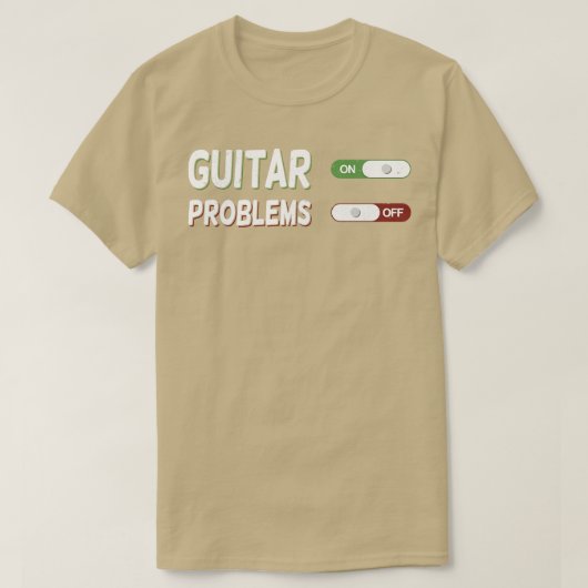 Guitar over problemen uit t-shirt (Design voorkant)