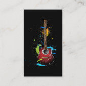 Guitar Paint Splat Visitekaartje (Achterkant)