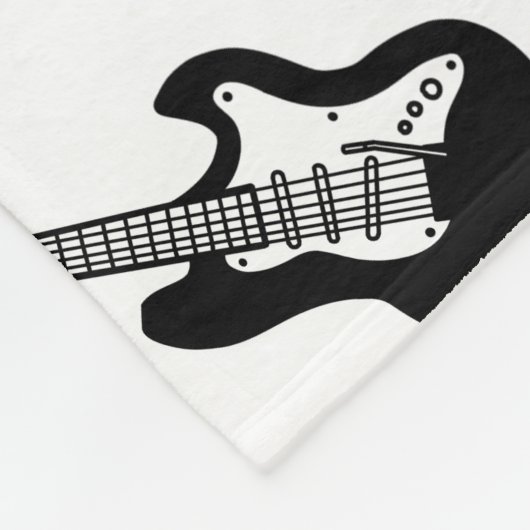 Guitar Pattern Fleece Deken (Hoek)