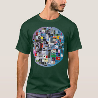 Guitar Pedal Collage T-shirt