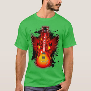 Guitar Phoenix Fire Sound Akoestische Gift T-shirt