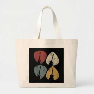Guitar Pick Retro Funny Guitarist Gift Grote Tote Bag