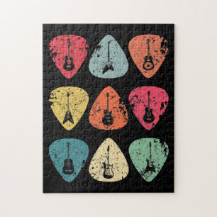 Guitar Pick Retro Vintage voor gitaristen Bassief Legpuzzel