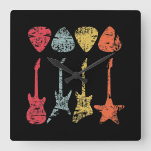 Guitar Pick Retro voor gitaristen But Vierkante Klok