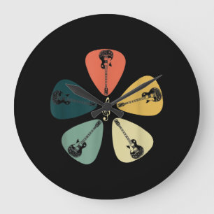 Guitar Pick Shirt. Retro stijl, cadeau voor gitari Grote Klok
