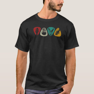 Guitar Pick voor gitarist Retro  T-shirt