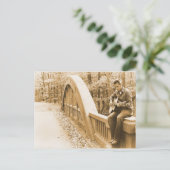 Guitar Pickin' op het Briefkaart Bridge (Staand voorkant)