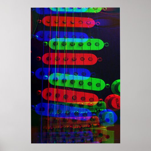 Guitar Pickups Stack Poster (Voorkant)