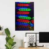 Guitar Pickups Stack Poster (Thuiskantoor)