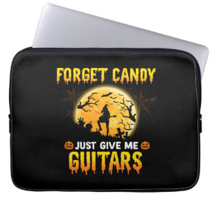 Guitar Play Witch Vergeet Snoep maar Guitar Laptop Sleeve