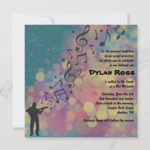 Guitar Player Bat Bar Mitzvah Uitnodiging