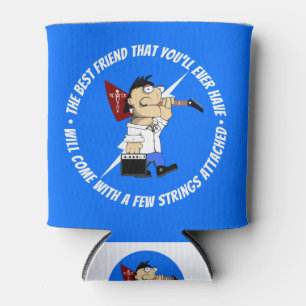 Guitar Player Best Friends on the Road Cartoon Blikjeskoeler