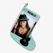 Guitar Player Photo-kerststop Kleine Kerstsok (Voorkant (Hangend))