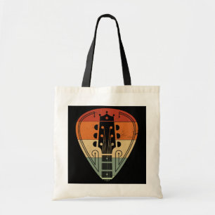 Guitar Player Retro  Guitar Pick Music Tote Bag