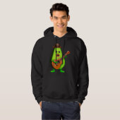 Guitar Playing Avocado Hoodie (Voorkant volledig)