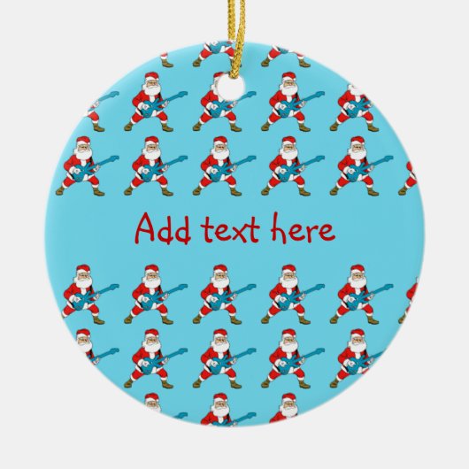 Guitar Plays Santa Claus Keramisch Ornament (Voorkant)