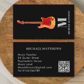 Guitar Professional Musicus Custom QR Code Visitekaartje