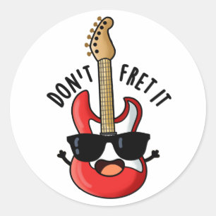 Guitar Pun is grappig. Ronde Sticker