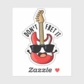 Guitar Pun is grappig. Sticker (Vel)
