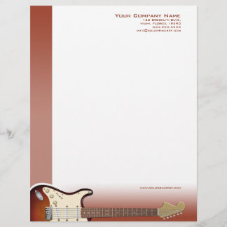 Guitar Pusher Letterhead Custom Briefhoofd